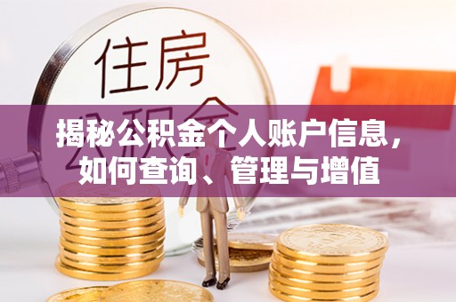 盐津揭秘公积金个人账户信息，如何查询、管理与增值