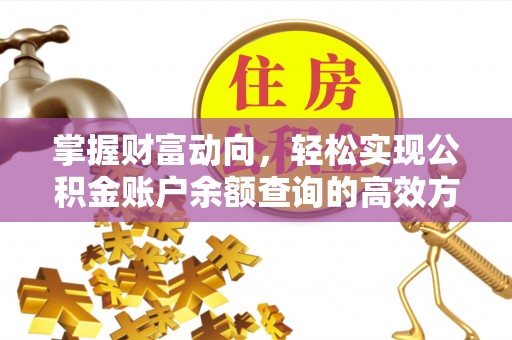 盐津掌握财富动向，轻松实现公积金账户余额查询的高效方式