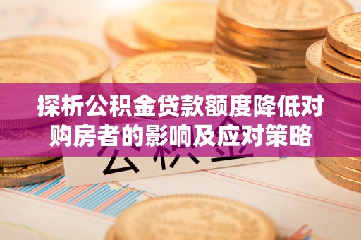 盐津探析公积金贷款额度降低对购房者的影响及应对策略