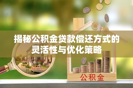 盐津揭秘公积金贷款偿还方式的灵活性与优化策略
