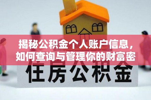 盐津揭秘公积金个人账户信息，如何查询与管理你的财富密码
