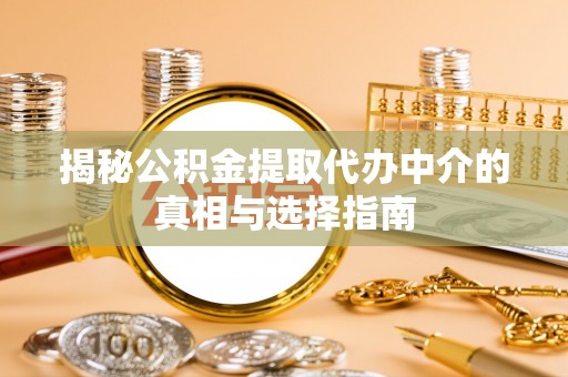 盐津揭秘公积金提取代办中介的真相与选择指南