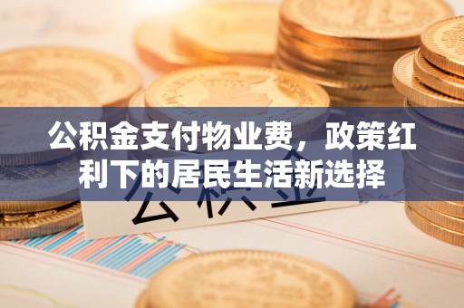 盐津公积金支付物业费，政策红利下的居民生活新选择