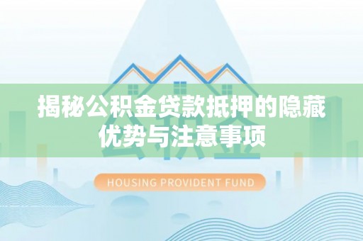 盐津揭秘公积金贷款抵押的隐藏优势与注意事项