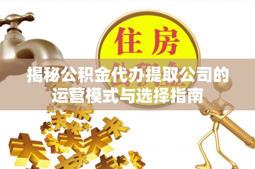 盐津揭秘公积金代办提取公司的运营模式与选择指南
