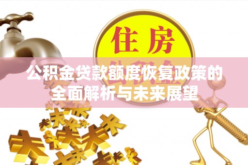 盐津公积金贷款额度恢复政策的全面解析与未来展望