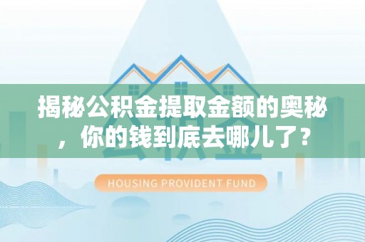 盐津揭秘公积金提取金额的奥秘，你的钱到底去哪儿了？
