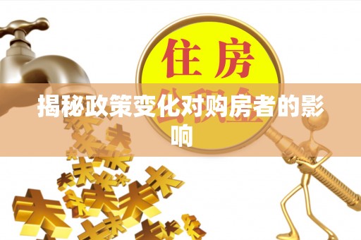 盐津揭秘政策变化对购房者的影响