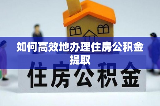 盐津如何高效地办理住房公积金提取